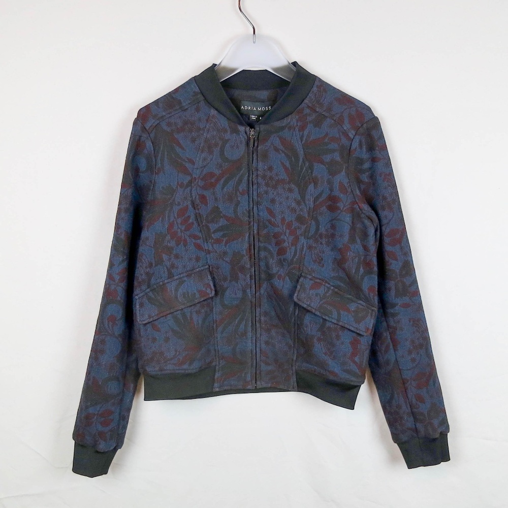 NWT Vintage floral pattern bomber jacket